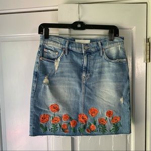 MOTHER High Waisted Mini Skirt